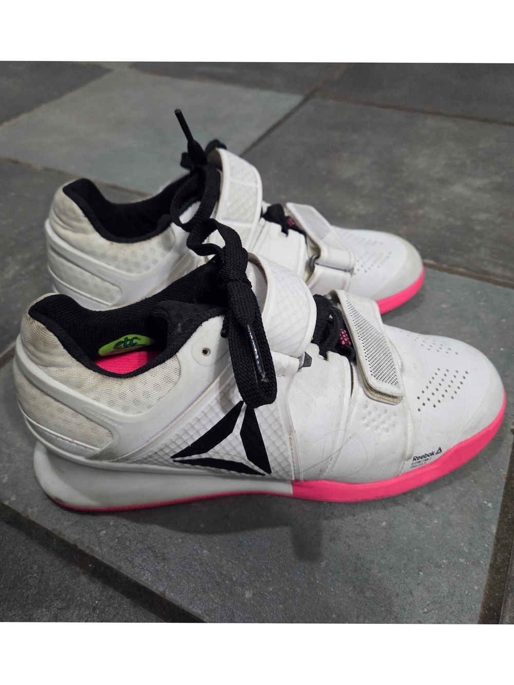 Reebok White and Pink Lifting Shoes - Womens Size 6.5